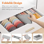 Lifewit Underwear Drawer Organizer for Closet 36 Pack, 3 Sizes Dresser Organizer Dividers, Deep Fabric Foldable Drawer Storage Organizer Bins for Clothes/Sock/Bra, Light Grey