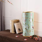 Ceramic Umbrella Stand Living Room Floor-Standing Freestanding Cane Chinese Umbrella Stand Multifunctional Painted Porcelain Vintage Ceramics Flower Vases for Home Office Entrance Indoor(B)