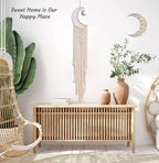 Dream Catchers, Moon Dream Catcher with Lights-Macrame Dreamcatcher Bedroom Wall Decor,Dream Catcher Girls Room Decor Teenager,Moon Gifts Dream Catchers for Boys Mom Women-Catcher Boho Wall Decor