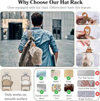 10Pack Over The Door Hat Organizer for baseball caps | Multi-Functional Baseball Hat Rack for Closet | Wall Mounted Hat s torage organizer | 5 types of accessories cap holder stand w hooks ,Black