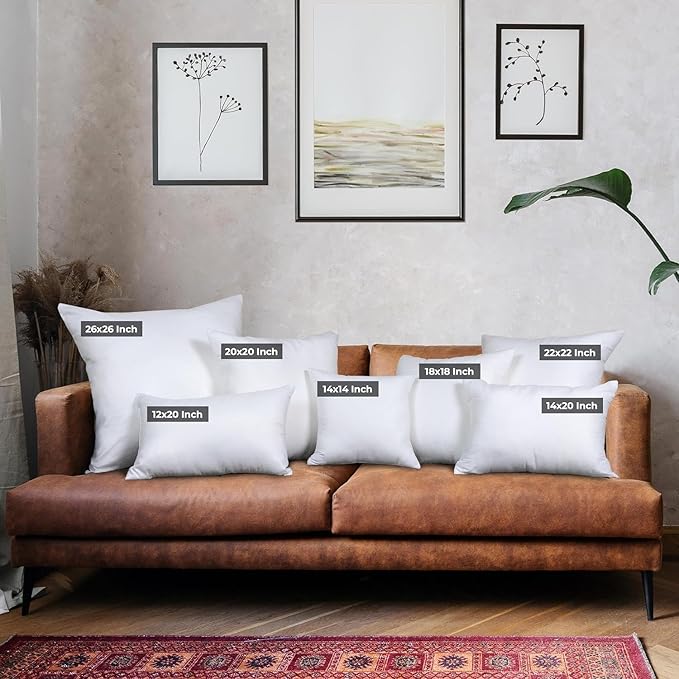 Utopia Bedding Throw Pillows (Set of 1, White) – 18 x 18 Inches Down Alternative Pillows for Bed, Sofa, and Couch - Fluffy Decorative Stuffer Pillow for Indoors & Outdoors