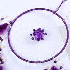 Handmade Dream Catchers Wall Decor,Boho Feather Dreamcatcher with Natural Elements,Unique Home Decor Gift for Bedroom, Living Room (Purple 27.6in)