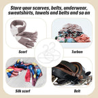 50 Pcs Scarf Hanger Plastic Holder Organizer Space Saving Scarf Organizer Clothes Hanger for Scarves Headscarves Clothing Sorting Storing (Clear)