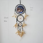 Remorelt 3PCS/Set Large Size Dream Catcher Wolf & Eagle Pattern Hanging Decor, Native American Style Ornament for Home, Dorm, Car,Wolf Decor Wolf Gifts for Wolf Lover(DC04 13Inch Set 3 Mix)