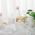 Glass Bud Vase Set of 32 Pcs, Small Glass Vases for Flowers, Clear Bud Vases in Bulk, Vintage Vases for Wedding Centerpieces, Wedding Decorations, Home Table Flower Decor