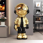 Astronaut Sculpture, Large Spaceman Statue for Home Decor, Living Room, Office, Bedroom, and Retail Spaces, Unique Space-Themed Home Accent.