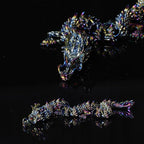 LIYAOLI Metal 3D Printed Articulated Chinese Dragon Figurine Statue Bookshelf Decor 9 Inch Three Color Flexible Joints Luck Dragon for Home Office Desk Decoration