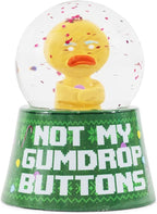 Shrek Gingy Not My Gumdrop Buttons Mini Light-Up Snow Globe with Swirling Glitter Display | 3 Inches Tall