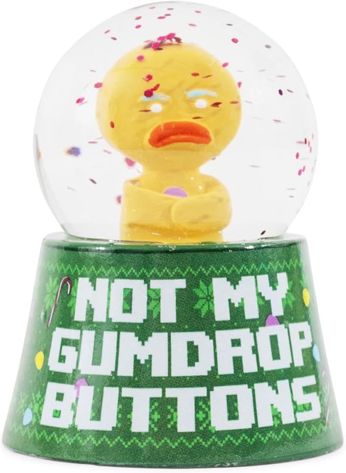 Shrek Gingy Not My Gumdrop Buttons Mini Light-Up Snow Globe with Swirling Glitter Display | 3 Inches Tall