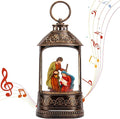 Snow Globe Lantern Nativity Scene, Glitter Lighted Christmas Nativity Snow Globe with Music,Musical Christmas Decorations USB and Battery Operated, Nativity Set Indoor Snow Globes