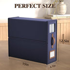 4 Pack Foldable Bed Sheets Set Organizers and Storage(King & Queen Size),Linen Fabric Closet Organizers with Window,Folding Bedding Storage Box for Bedsheets and Pillow Cube Organizer-Blue
