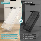 WOWBOX 32 PCS Clear Plastic Drawer Organizer Set, 4 Sizes Desk Drawer Organization and Storage Containers for Makeup, Cosmetics, Jewelry and Gadgets in Kitchen, Bathroom, Bedroom, Office, Clear