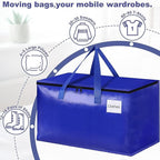 Extra Large Moving Bags, Storage Totes with Study Handles & Heavy Duty Zippers, Moving Supplies for Moving & Storage, Space Saving Packing Bags for Home & Dorm(88L 6-Pack)