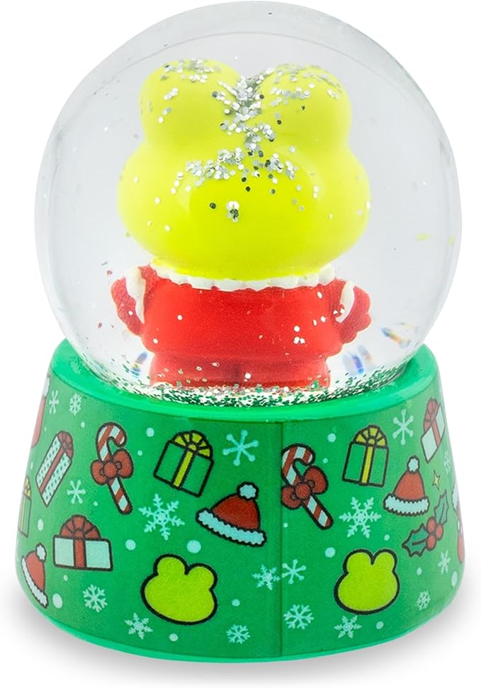 Sanrio Keroppi Holiday Mini Adult Snow Globe with Swirling White Flakes | Collectible Keepsake Display | 3 Inches Tall