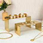 Purse Display Stand, 3pcs Gold Risers Display Stands Stainless Steel, Heavy Duty 22lb Countertop Shoes Stand Handbag Tiered Risers for Home Boutique Retail Store Vendor Display Bags Perfume Jewelry Craft