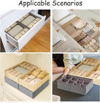 Drawer Organizer Clothes, Adjustable Dividers and Can Change the Size of the Dividers According , Can be Used in the Bedroom, Nursery and Closet Organizer or Storage, Underwear, Socks (Beige, Big)