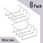 Mr. Pen Space Saving Hangers - 8 Pack White Space Saver Shirt Hangers, Clothes Organizer