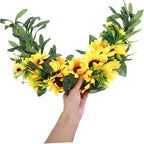 BESPORTBLE Sunflower Swag Decorative Plant Delicate Garland Wreath Wedding Door Swag for Room Wedding