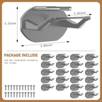 22 Pack Adhesive Hat Hooks for Wall, Super Strong Hat Rack for Baseball Caps, Hat Organizer Display for Home Decor, Hat Hangers Holder for Wall, Door, Closet, No Drilling - USA Patented (Gray)