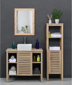 AAZZKANG Rustic Mirrors for Wall Rectangle Wood Frame Mirror Decorative for Farmhouse Bedroom Bathroom Living Room Small
