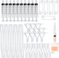 50pcs Perfume Refill Tool Kit,Plastic Perfume Dispenser Transfer Tools,Travel Refill Tool Set for Liquid Cologne Fragrance Sample Essential Oils (Clear, 5ml/50pcs)