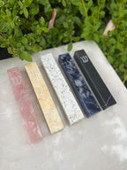 A&S Mezuzot Quartz Mezuzah Case with Engraved Shin Design Easy Peel and Stick Judaica Door Mezuza (Pink, 5 Inches)