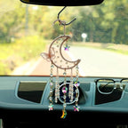 Artilady Dream Catcher for Girls - Pink Butterfly Small Moon Dream Catchers with Crystals Cute Room Decor for Teen Girls Boys Boho Bedroom Wall Home Decorations Birthday Christmas Kids Gifts