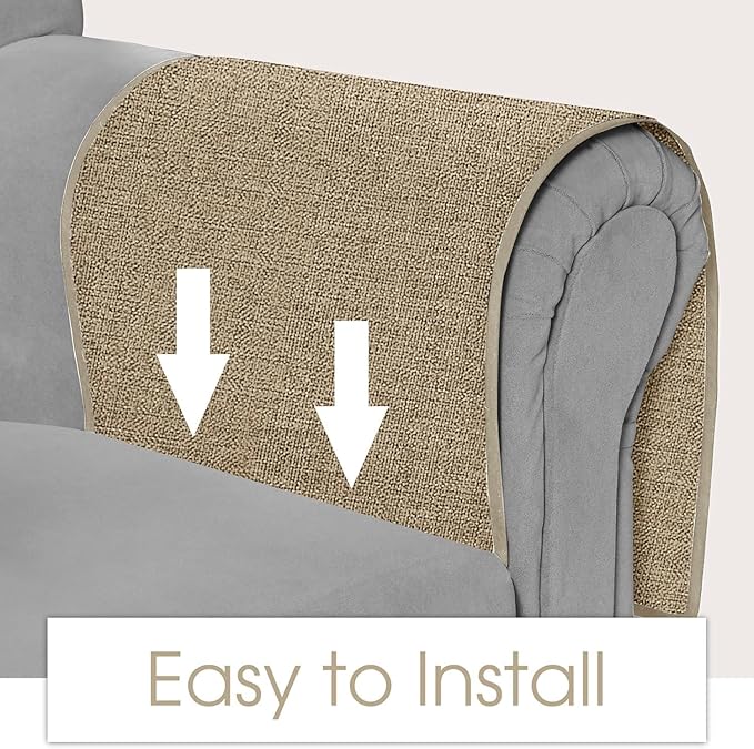 Joywell Arm Chair Caddy Remote Control Holder Organizer for Recliners Couch Armrest Organizer Non Slip with 6 Pocket Storage for Magazine, Tablet, Phone, iPad, Khaki