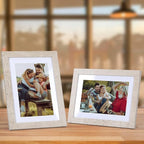 Lyeasw 5x7 Picture Frame 15 Pack, Display Pictures 4x6 with Mat or 5x7 without Mat, Beige Bulk Photo Frames for Wall or Tabletop