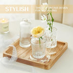 24PCS Mini Bud Vases As Wedding Centerpieces for Tables,Clear Bud Vases for Flowers,Small Flower Vases Suitable for Birthday Party,Anniversary,Wedding Reception,Baby Shower (Clear, 24PCS)
