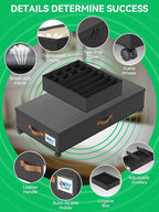 Under Bed Storage with Wheels, 2-Pack 58L Under the Bed Storage Containers with Lids, 1-Pack 15L Box, Organizer Bins Rolling Underbed Storage for Clothes, Underwear, Socks, Shoes - Delicate