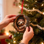 Forest Animal Christmas Ornaments, Valentines Day Gifts for Him Her Women, Funny Forest Animal Ornaments for Christmas Tree, 3D Ornaments Hanging Animal Lovers & Easter Basket Stuffers(Sloth)