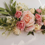 BFYDOAA Rose Swag Flowers,Wedding Arch Flowers Artificial Rustic Flower Swag Green Leaves Rose Peony Door Wreath for Wedding Arch Front Door House Wall Decoration