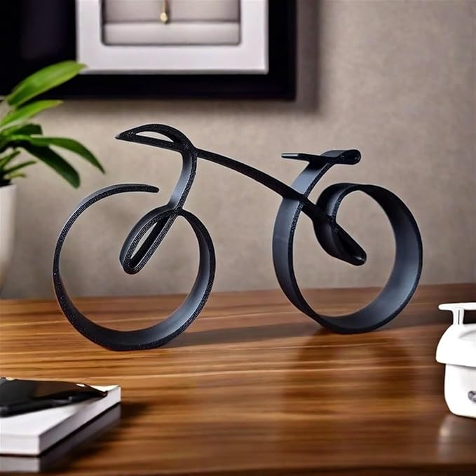 Minimalistic Bicycle Sculpture Wire Framed Style, Bike Silhouette, Gift for a Cyclist, Bicycle Art Wall Decor, Side Table Statue Decor, Home Decoration