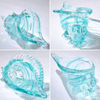 DOVDOV Blown Glass Conch Statues - Modern Glass Art, Conch Decorative Statues for Dining Tables, Entryways, Coffee Tables, Living Rooms, Kitchens, Shelf Fillers