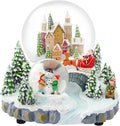 Snow Globe Pink Sofa/Dog and Cat Snowglobe with Music Birthday Party Decorations Creative Collectibles (SJQ-GS8031-120MM) (Castle)