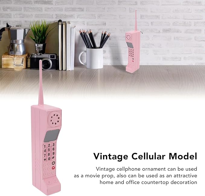 Old Fashioned Cellular Phone Model Ornament Vintage Simulation Photographic Props Desktop Decoration, Retro Cellphone Model Collectible Vehicles Home Decor Accents ()