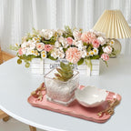Vintage Decorative Tray Jewelry Tray Towel Tray Storage Tray Rings Necklace Bracelets Earrings Trays Cosmetics Jewelry Organizer Retro Design Bow Decor Resin Plate Coquette Room Decor (Pink)