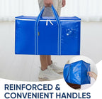 BALEINE 2-Pack Oversized Moving Bags with Reinforced Handles, Heavy-Duty Storage Tote for Clothes, Moving Supplies (Royal Blue, 2-Pack)