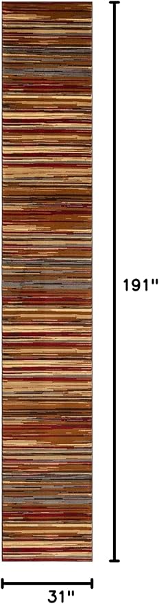 Unique Loom Barista Collection Area Rug - Icatu (2' 7" x 15' 11" Runner, Beige/Brown)