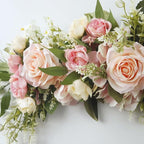 BFYDOAA Rose Swag Flowers,Wedding Arch Flowers Artificial Rustic Flower Swag Green Leaves Rose Peony Door Wreath for Wedding Arch Front Door House Wall Decoration