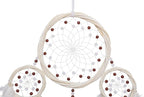 Large Rattan Dream Catchers - Brown Rooster Feather with Luxury Pearl, Multiring, Handmade Dreamcatcher for Bedroom, Dream Catcher for Girls, Dream Catchers for Boys, Dream Catcher Wall Decor