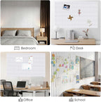 Large Cork Board for Walls 59" x 36",15 Pack 12"X12"Felt Bulletin Board Tiles with 120 Adhesive Tabs,Cork Board Alternative for Office Decor, Push Pin Board Wall Organizer-Light Gray