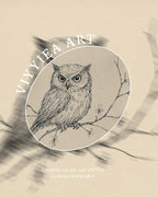 VIYYIEA Vintage Gold Framed Wall Art for Living Room, Owl Canvas Prints Home Decor, Sketch Painting Picture, Bedroom Wall Decor Gifts for Friends or Family -【Owl】-(10L x 8W)
