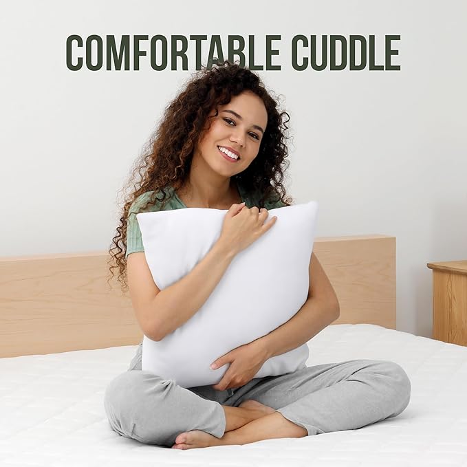 Utopia Bedding Throw Pillows (Set of 1, White) – 18 x 18 Inches Down Alternative Pillows for Bed, Sofa, and Couch - Fluffy Decorative Stuffer Pillow for Indoors & Outdoors