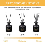 HOSSIAN Reed Diffuser Sticks - Reed diffusers-Reed Sticks -Diffuser Glass Bottles-Diffuser Refills- Natural Rattan Wood Replacement for Aroma Fragrance (10" Black)