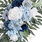 2Pcs Artificial Wedding Arch Flowers, Artificial Rose Flower Swag Decorative Swag with Eucalyptus Leaves Floral Swag for Wedding Ceremony Decor