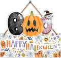 1PCS Halloween Decoration Wooden Wall Sign, Boo Hanging Sign for Front, Happy Halloween Welcome Sign, Wall Decor for Room Party Indoor Home Decor, Party Decor Supplies