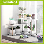 BMOSU Kitchen Corner Shelf Countertop Organizer with Hooks Adjustable Spice Rack Corner Display Rack Shelf Cabinet Counter Shelves(White)