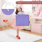KIMBORA Costume Dance Garment Bag with 3 Clear Zipper Pockets for Suits Dress Cover, Travel Storage & Competitions, Set of 2 (Purple)